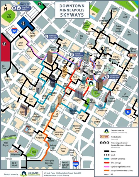 Minneapolis skyway map