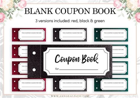 Pin on Blank Coupon Book Printable