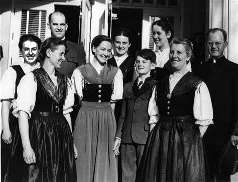 Agathe von Trapp, center, is seen in this undated historic photo with members of her family ...