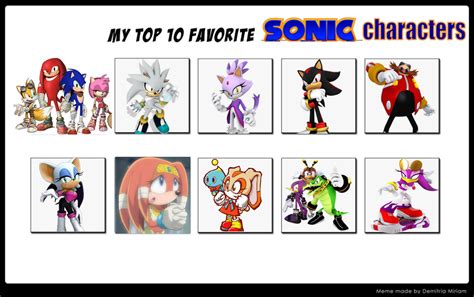 My Top 10 Sonic Characters by cari28ch3 on DeviantArt