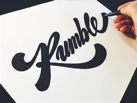 Rumble by ForSureLetters on Dribbble