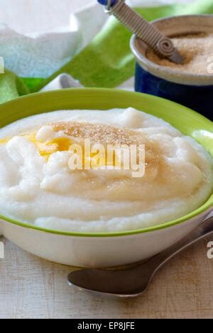 maize meal porridge is a very common breakfast meal in South Africa Stock Photo - Alamy