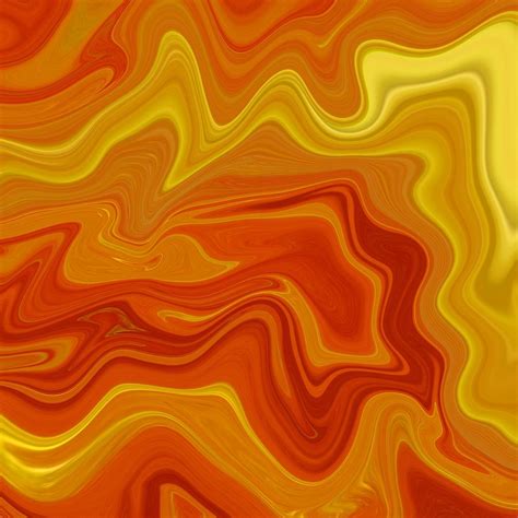 Abstract Art - Colorful Fluid Painting Marble Pattern Orange Yellow ...