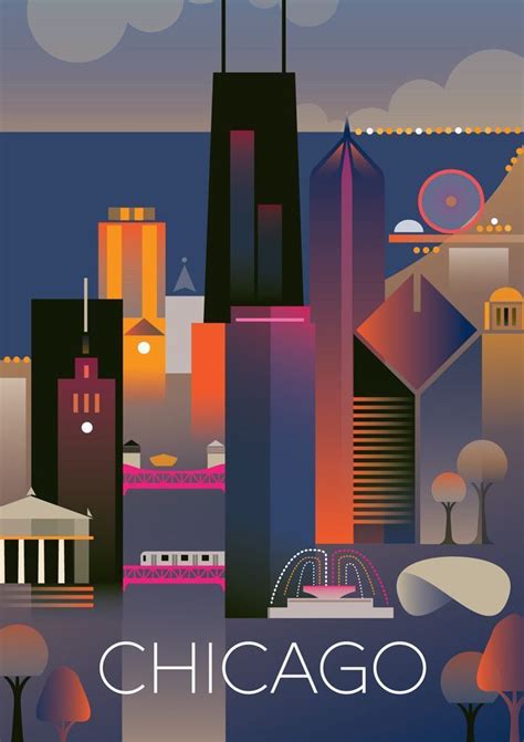 CHICAGO PRINT | Chicago poster, Art deco posters, Chicago print