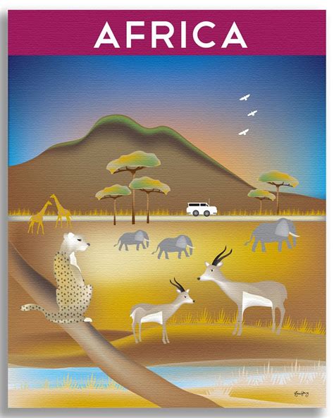 Africa Safari Poster Africa Safari Print Mt Kilimanjaro | Etsy