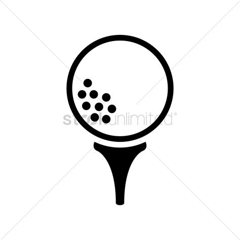 Golf Ball On Tee Vector at Vectorified.com | Collection of Golf Ball On Tee Vector free for ...