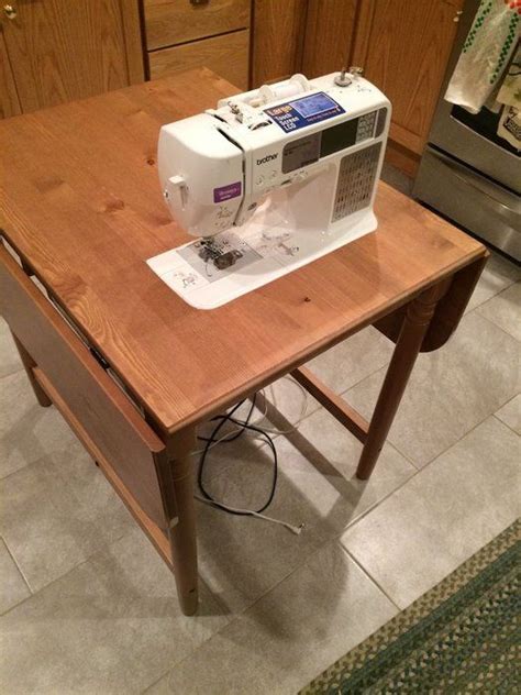 Sewing Machine Table Out of Ikea Ingatorp | Sewing machine table ...