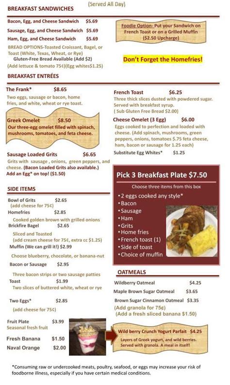 Menu | Java Bistro | Simpsonville