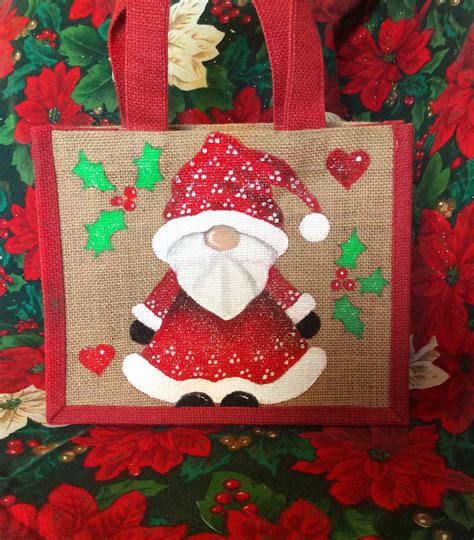 Small Jute Bags, Santa Claus, Poppies, Christmas Gifts, Xmas Gifts ...