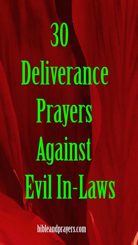 30 Deliverance Prayers Against Evil In-laws -Bibleandprayers.com