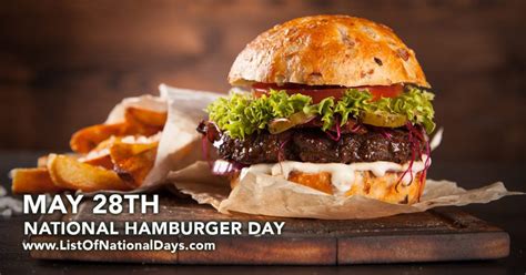 NATIONAL HAMBURGER DAY - List Of National Days