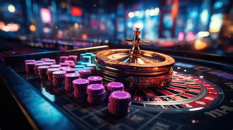 Premium AI Image | Casino roulette wheel and chips