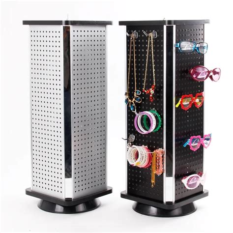 Expedited Shipping Rotating Square Pegboard Display Stand Rack Tower ...