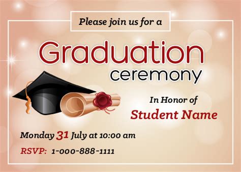 Graduation Party Invitation Cards for MS Word | Word & Excel Templates