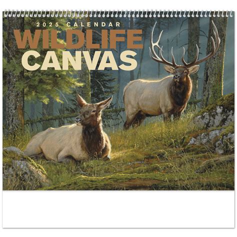 Wildlife Canvas Spiral Calendar | ValueCalendars.com