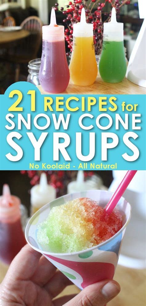 All Natural DIY Snow Cone Syrup | Recipe | Shave ice syrup recipe ...