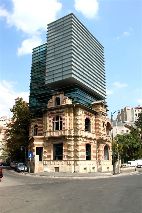 A surprising building in Bucharest: Paucescu's House, a mix of old and new