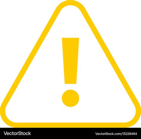 Yellow triangle exclamation mark icon warning sign