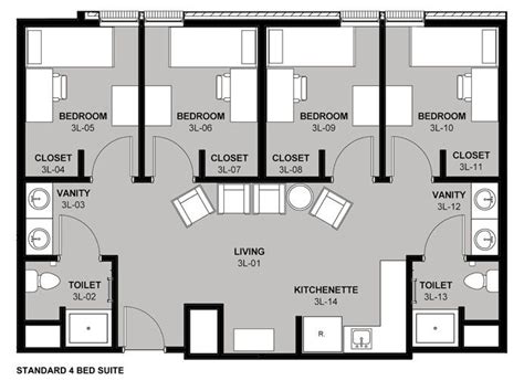 Dorm Layout, Dorm Room Layouts, House Layouts, Hostel Room, Dormitory Room, Illinois, Quad, Dorm ...