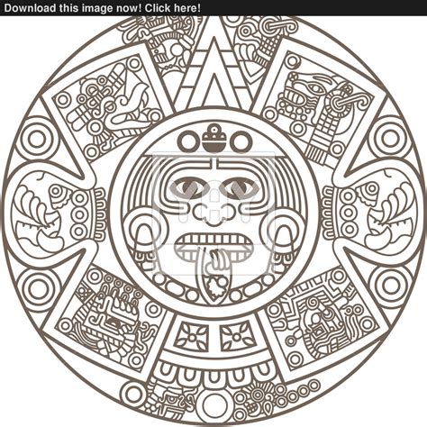 Art Aztec Calendar Drawing : Aztec Art Mixed Media by Arturo Rios ...