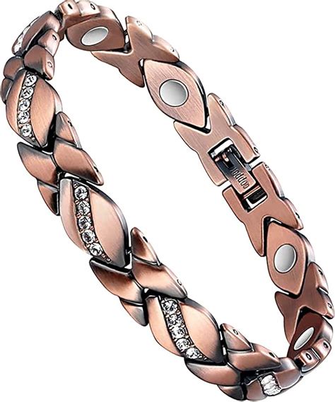 Magnetic Copper Bracelet For Women Arthritis Pain Relief 99.99% Pure ...