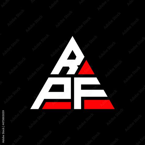 RPF triangle letter logo design with triangle shape. RPF triangle logo ...