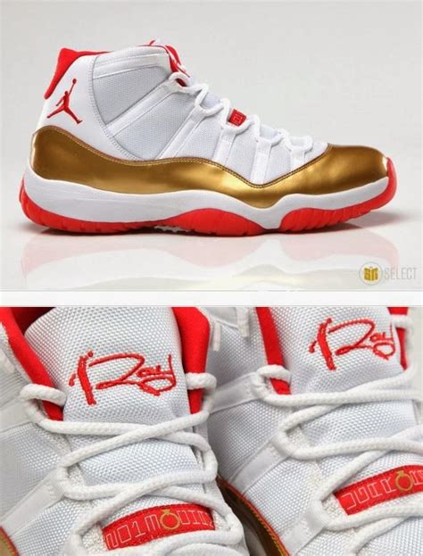 THE SNEAKER ADDICT: Ray Allen's 1 of 1 Air Jordan 11 Miami Heat PE Sneaker He Is Wearing Tonight ...