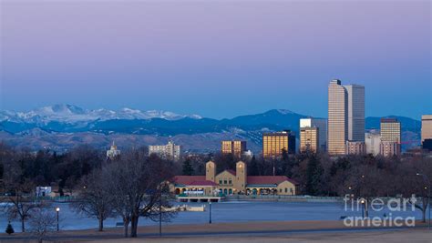 Denver Colorado Winter Skyline From City Park Photograph by Bridget Calip - Fine Art America