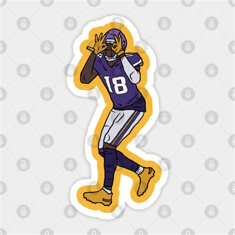 Justin Jefferson Celebration - Nfl - Sticker | TeePublic