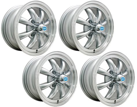 9685-4 - EMPI GT-8 VW Wheels - 4 Lug - Silver w/ Polished Lip - 4x130 - Set of 4