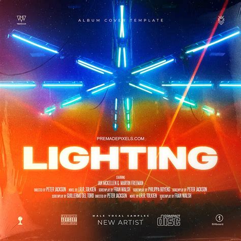 Lighting Album Cover Art - Photoshop PSD