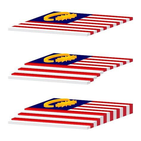 Premium Vector | 3d malaysia flag vector