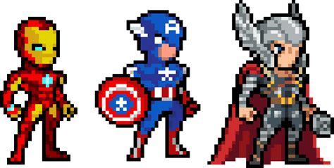 Avengers Pixel Art by Markiro