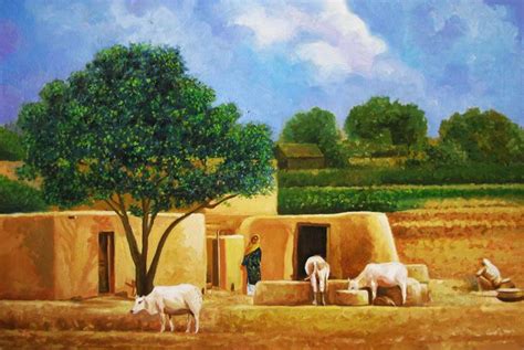 Pakistani Village Life Paintings