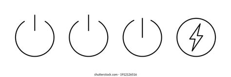 Power Icons Set Power Switch Sign Stock Vector (Royalty Free ...