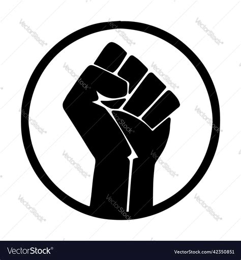 Rising fist symbol Royalty Free Vector Image - VectorStock