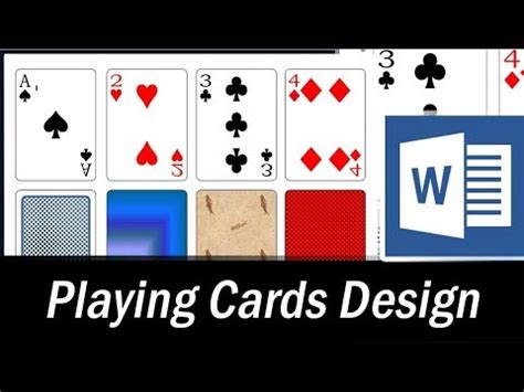 How to design playing cards in MS Word - Microsoft Word Tutorial - YouTube