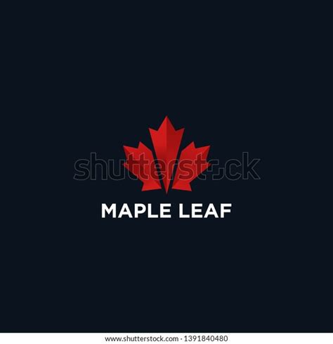 Modern Canada Maple Leaf Logo Design Stock Vector (Royalty Free) 1391840480