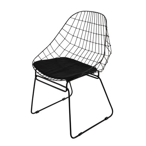 Chaise en métal noire Orsay | Maisons du Monde Black Metal Chairs, Metal Outdoor Chairs, Cheap ...