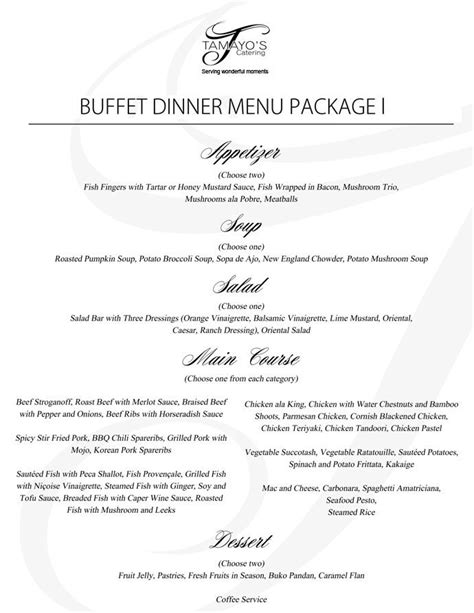 Wedding Food Menu List Philippines - bmp-minkus