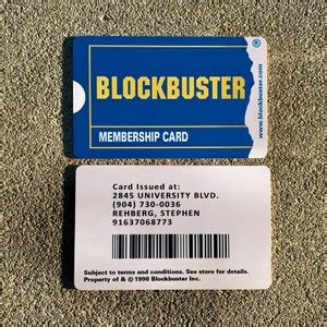 Blockbuster Membership Card Customizable Details With Name or Photo Block Buster - Etsy