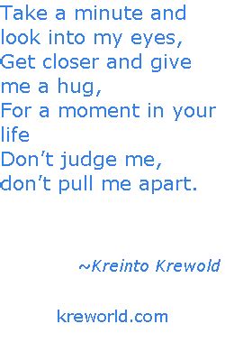 Look Into My Eyes – The Poem | Kreworld