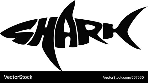 Shark typography Royalty Free Vector Image - VectorStock