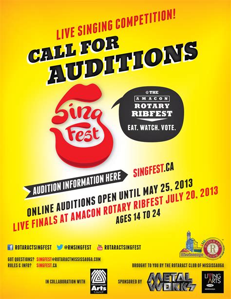 Brampton Arts Notices: Singfest Call for Auditions - Singers from 14-24