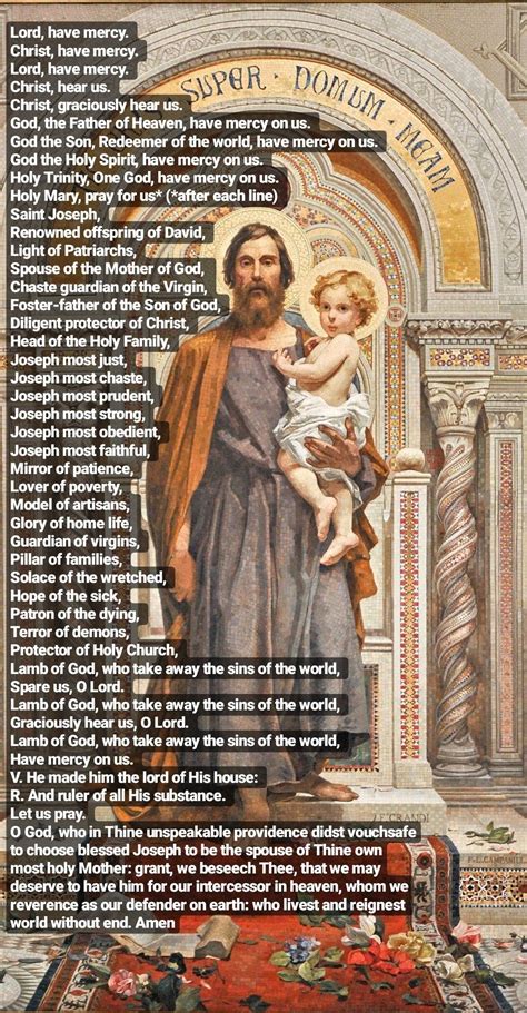 Pin by ErM on Mary | St joseph prayer, Catholic prayers, Litany of st joseph