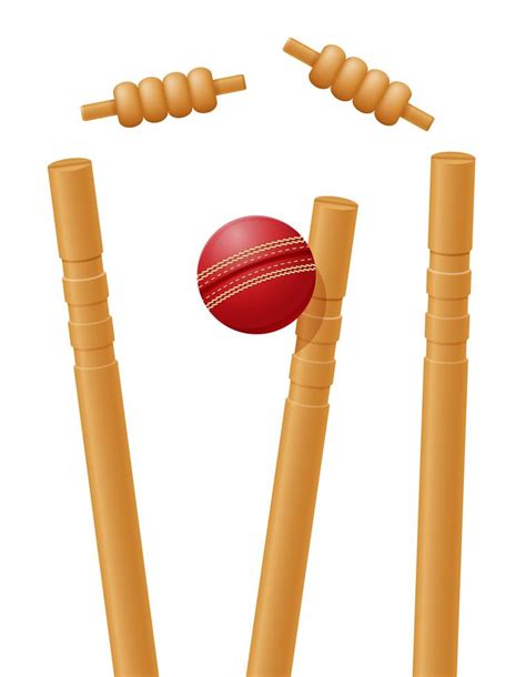 cricket ball caught in the wicket vector illustration 492982 Vector Art at Vecteezy