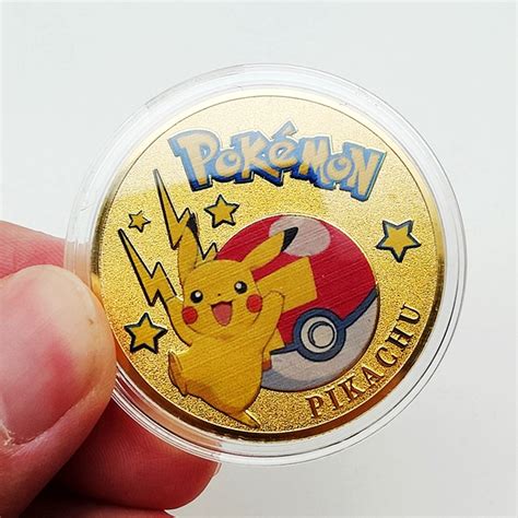 Pikachu Metal Coins Pokemon Card Game Collection OutletTrends.com Free Shipping Up to 70% OFF