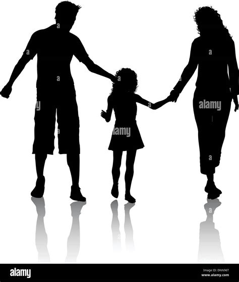 Silhouette of a family walking Stock Vector Image & Art - Alamy