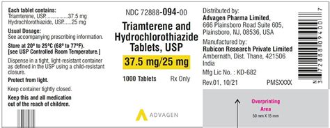 Triamterene and Hydrochlorothiazide: Package Insert / Prescribing ...