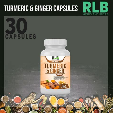 Turmeric & Ginger Capsules (30, 60, 100 pcs) Anti-inflammation Relieve Chronic Pain Reduce ...